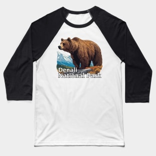 Denali National Park Alaska Baseball T-Shirt